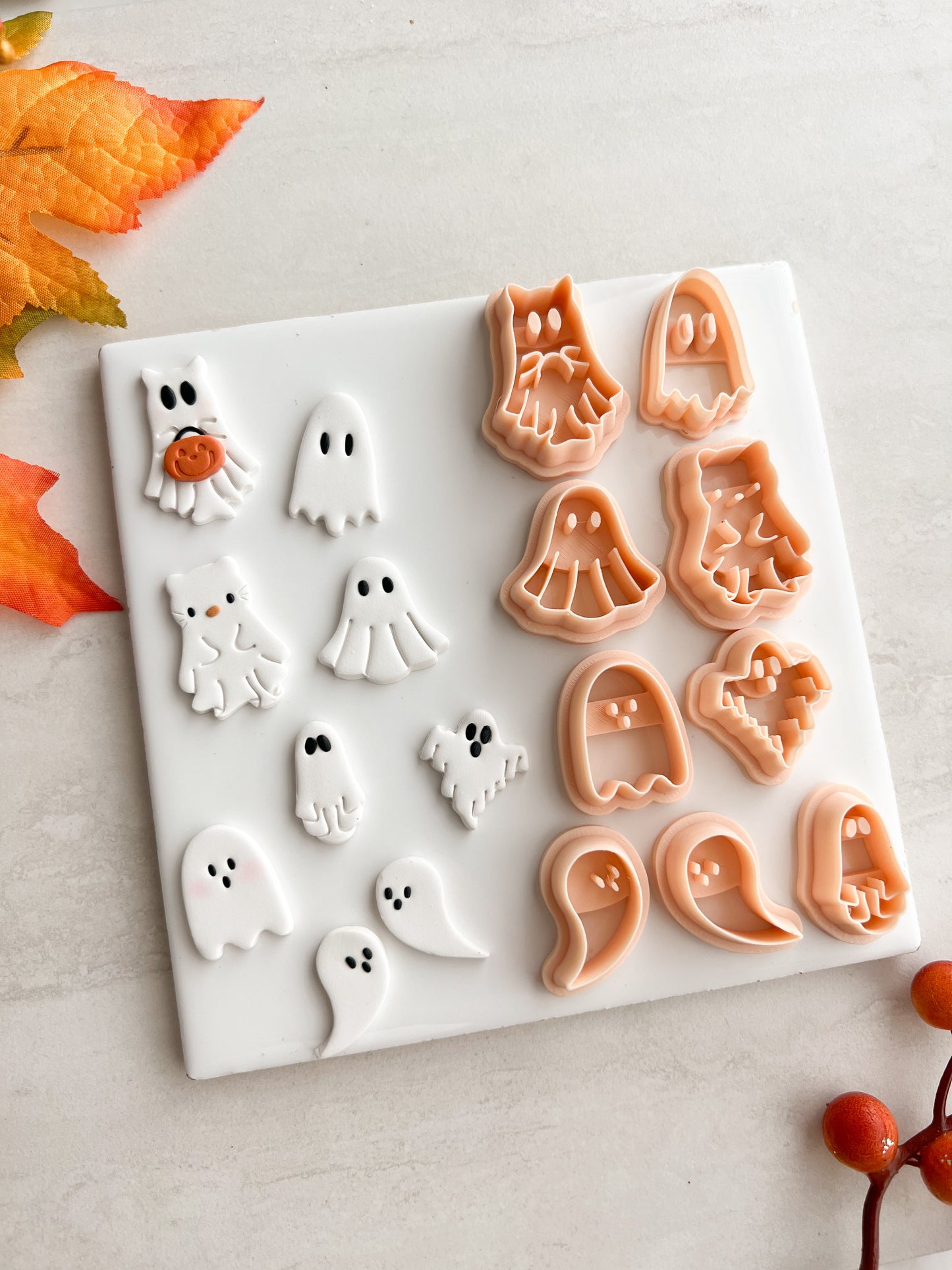 Ghost Bundle Clay Cutter Set | Ghost Bundle Polymer Clay Cutter Set for DIY Halloween Earrings Spooky-Themed Jewelry and Handmade Haunted Accessories