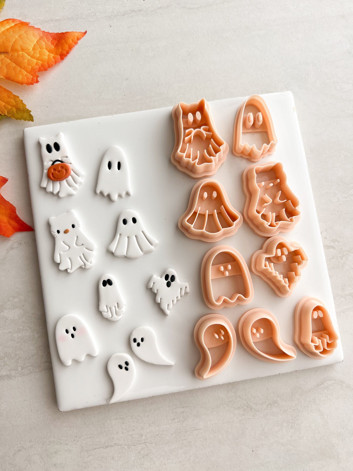 Ghost Bundle Clay Cutter Set | Ghost Bundle Polymer Clay Cutter Set for DIY Halloween Earrings Spooky-Themed Jewelry and Handmade Haunted Accessories