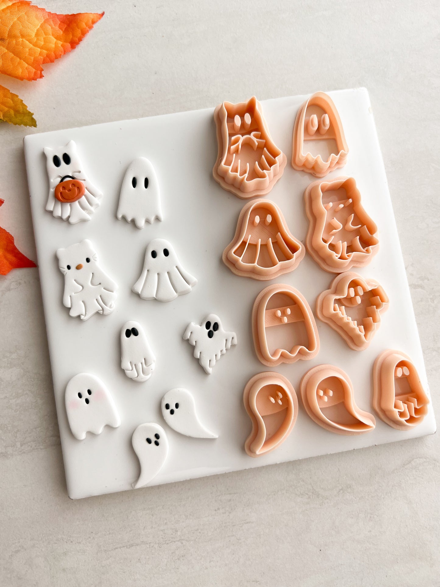 Ghost Bundle Clay Cutter Set | Ghost Bundle Polymer Clay Cutter Set for DIY Halloween Earrings Spooky-Themed Jewelry and Handmade Haunted Accessories