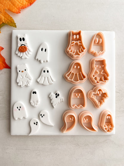 Ghost Bundle Clay Cutter Set | Ghost Bundle Polymer Clay Cutter Set for DIY Halloween Earrings Spooky-Themed Jewelry and Handmade Haunted Accessories