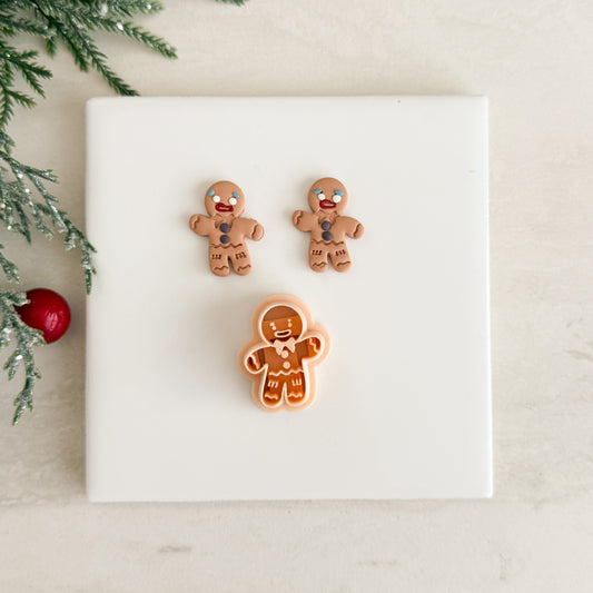2025 Gingerbread Man | Festive Polymer Clay Cutters