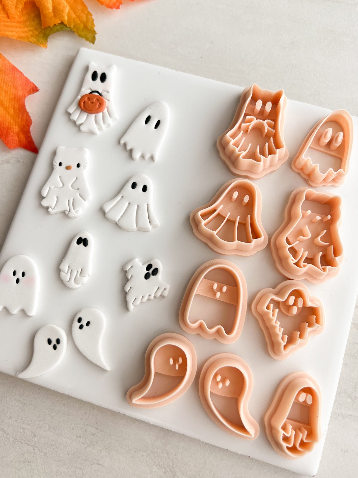 Ghost Bundle Clay Cutter Set | Ghost Bundle Polymer Clay Cutter Set for DIY Halloween Earrings Spooky-Themed Jewelry and Handmade Haunted Accessories