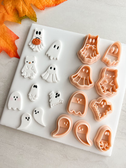 Ghost Bundle Clay Cutter Set | Ghost Bundle Polymer Clay Cutter Set for DIY Halloween Earrings Spooky-Themed Jewelry and Handmade Haunted Accessories