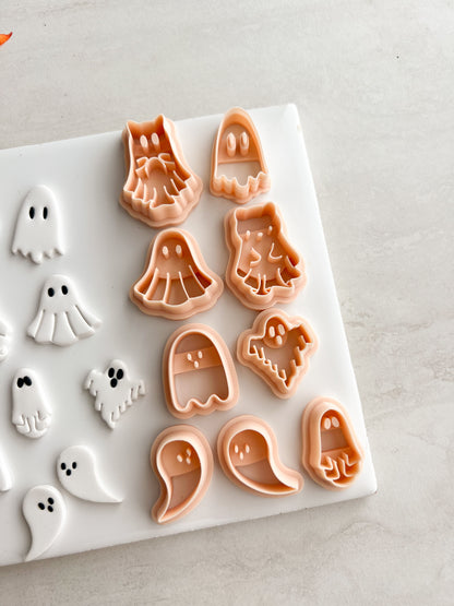 Ghost Bundle Clay Cutter Set | Ghost Bundle Polymer Clay Cutter Set for DIY Halloween Earrings Spooky-Themed Jewelry and Handmade Haunted Accessories