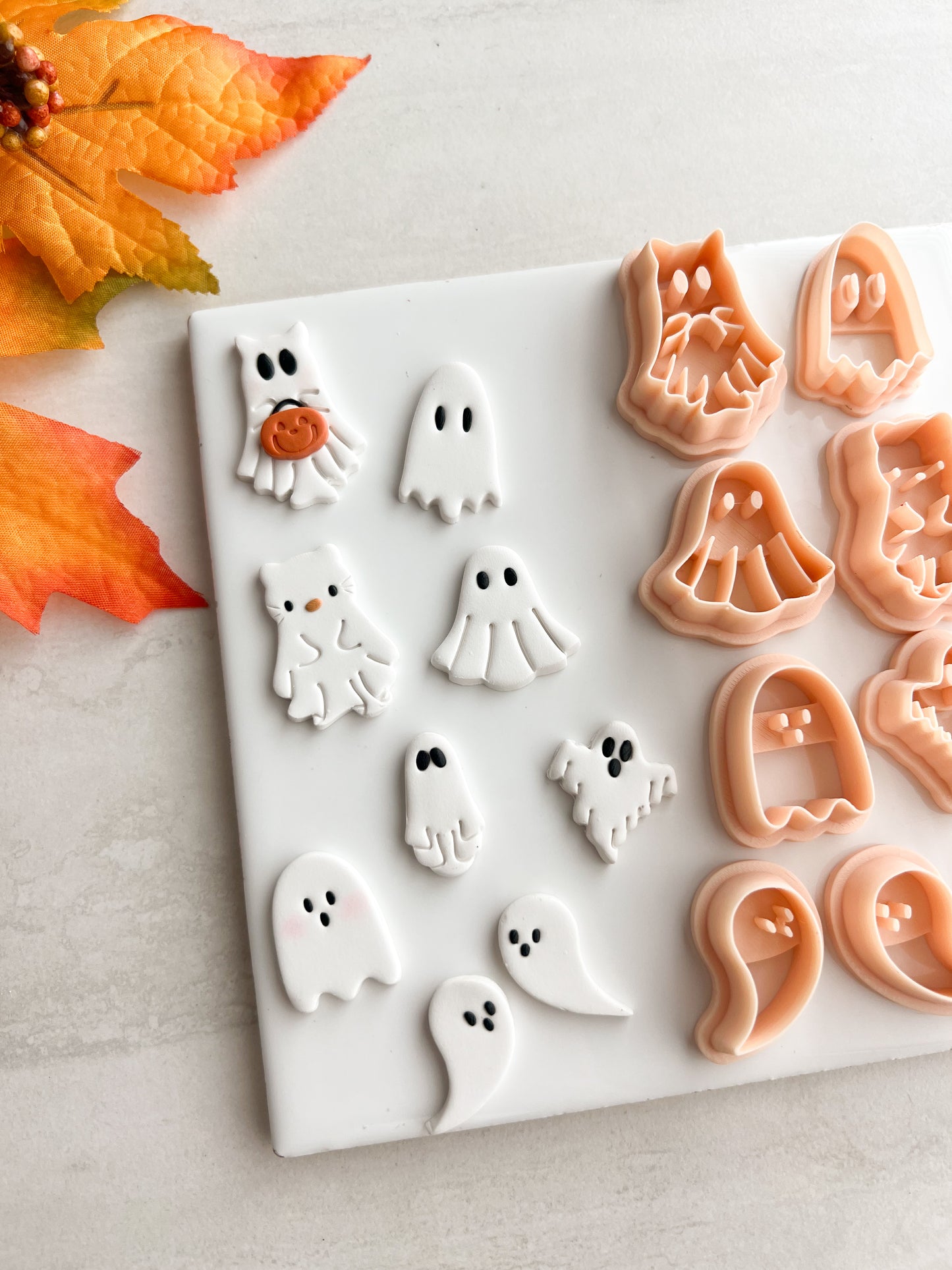 Ghost Bundle Clay Cutter Set | Ghost Bundle Polymer Clay Cutter Set for DIY Halloween Earrings Spooky-Themed Jewelry and Handmade Haunted Accessories