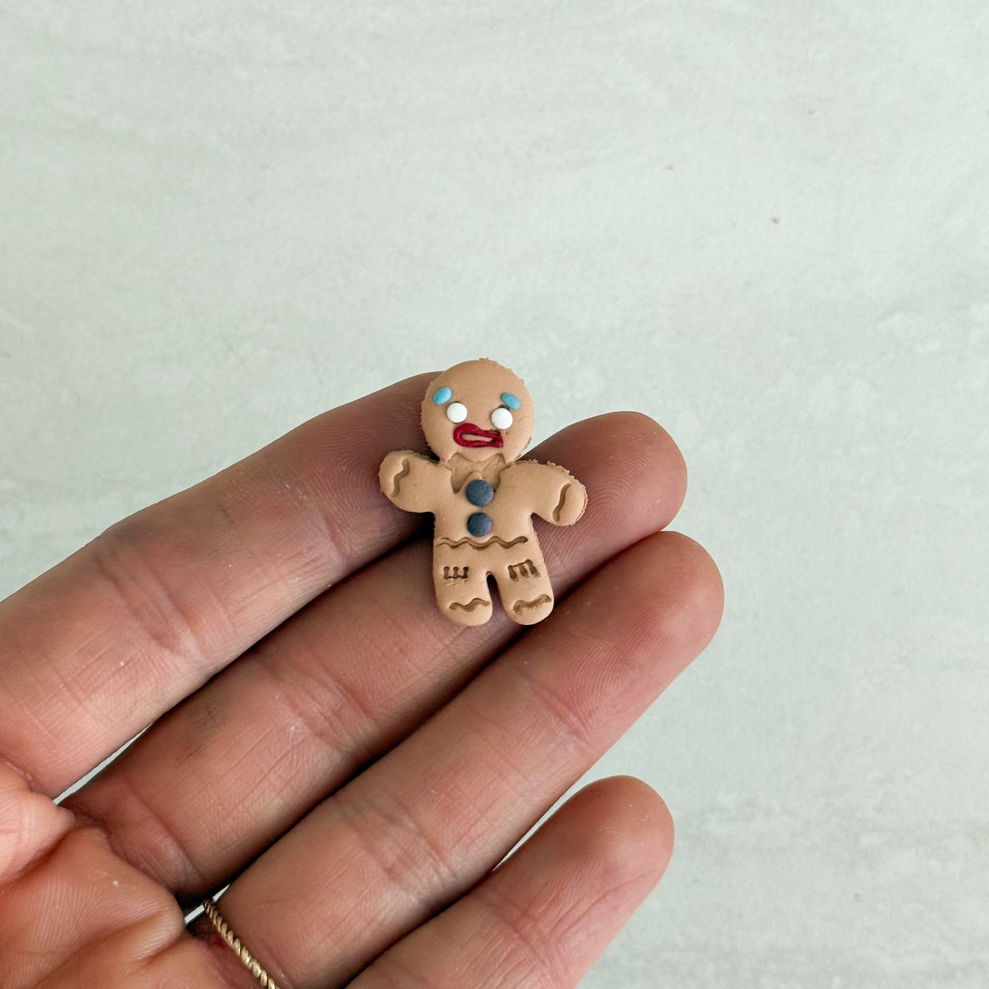 2025 Gingerbread Man | Festive Polymer Clay Cutters