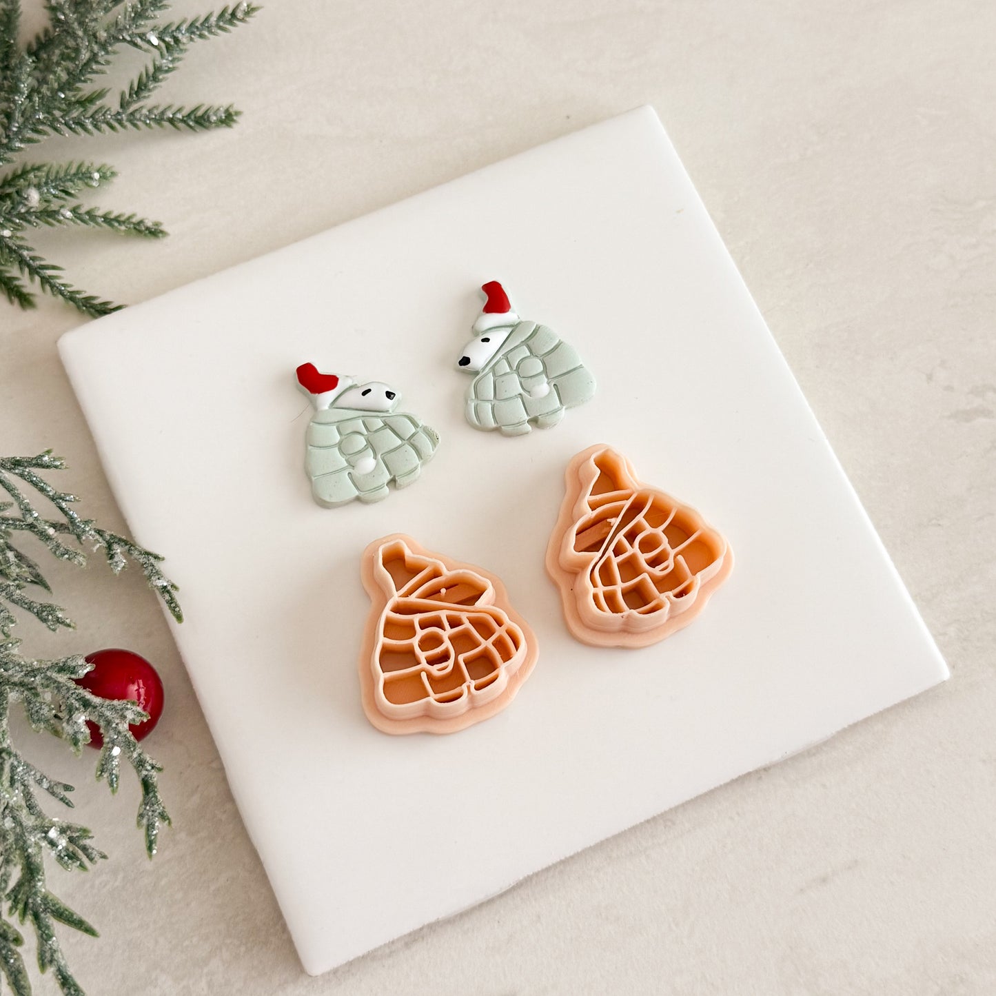 2025 Snoopy Puffer Jacket | Festive Polymer Clay Cutters