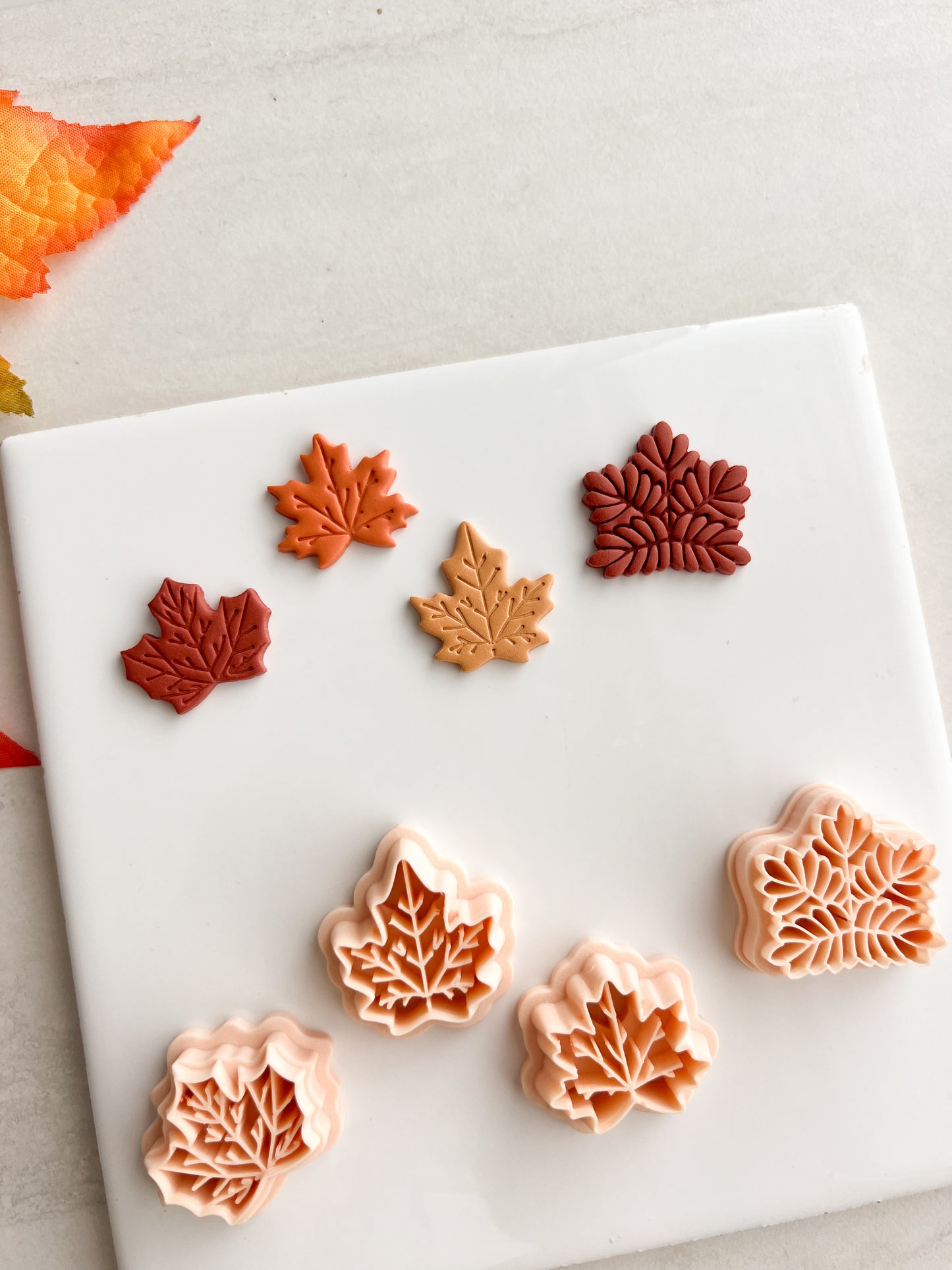 Maple Leaf Set of 4 Clay Cutters | Maple Leaf Set of 4 Polymer Clay Cutters for DIY Fall Earrings Autumn Jewelry and Handmade Seasonal Accessories