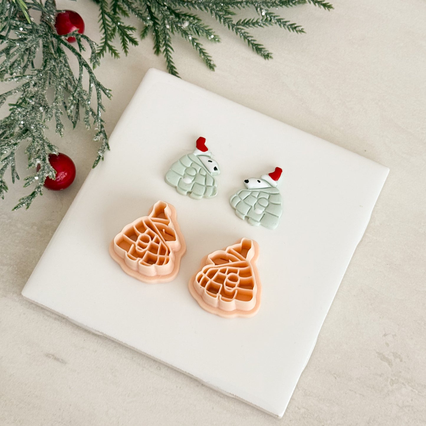 2025 Snoopy Puffer Jacket | Festive Polymer Clay Cutters