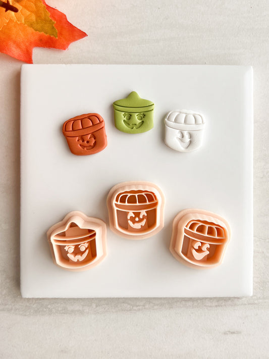 McDonalds Buckets Halloween Clay Cutters | McDonalds Buckets Halloween Polymer Clay Cutters for DIY Spooky Earrings Fun Jewelry and Handmade Halloween Accessories