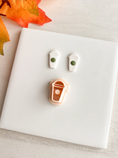 Iced Coffee Clay Cutter | Iced Coffee Polymer Clay Cutter for DIY Coffee Earrings Caf√©-Themed Jewelry and Handmade Barista Accessories