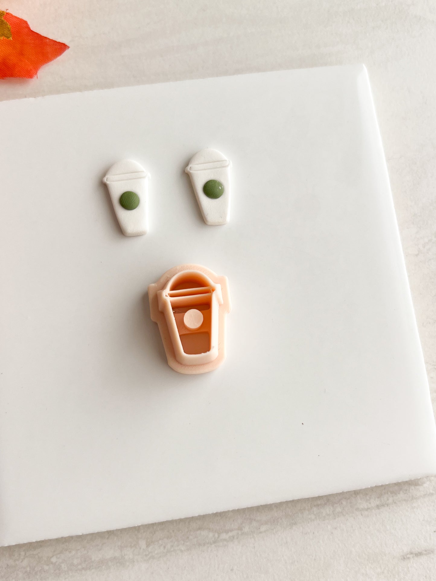 Iced Coffee Clay Cutter | Iced Coffee Polymer Clay Cutter for DIY Coffee Earrings Caf√©-Themed Jewelry and Handmade Barista Accessories