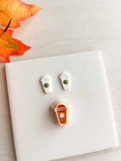 Iced Coffee Clay Cutter | Iced Coffee Polymer Clay Cutter for DIY Coffee Earrings Caf√©-Themed Jewelry and Handmade Barista Accessories