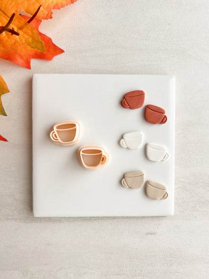 Coffee Cup No. 4 | Coffee Cup No. 4 Polymer Clay Cutter for DIY Coffee Earrings Barista-Themed Jewelry and Handmade Cute Accessories