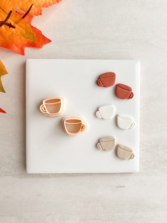 Coffee Cup No. 4 | Coffee Cup No. 4 Polymer Clay Cutter for DIY Coffee Earrings Barista-Themed Jewelry and Handmade Cute Accessories