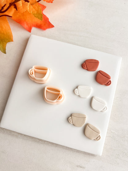 Coffee Cup No. 4 | Coffee Cup No. 4 Polymer Clay Cutter for DIY Coffee Earrings Barista-Themed Jewelry and Handmade Cute Accessories