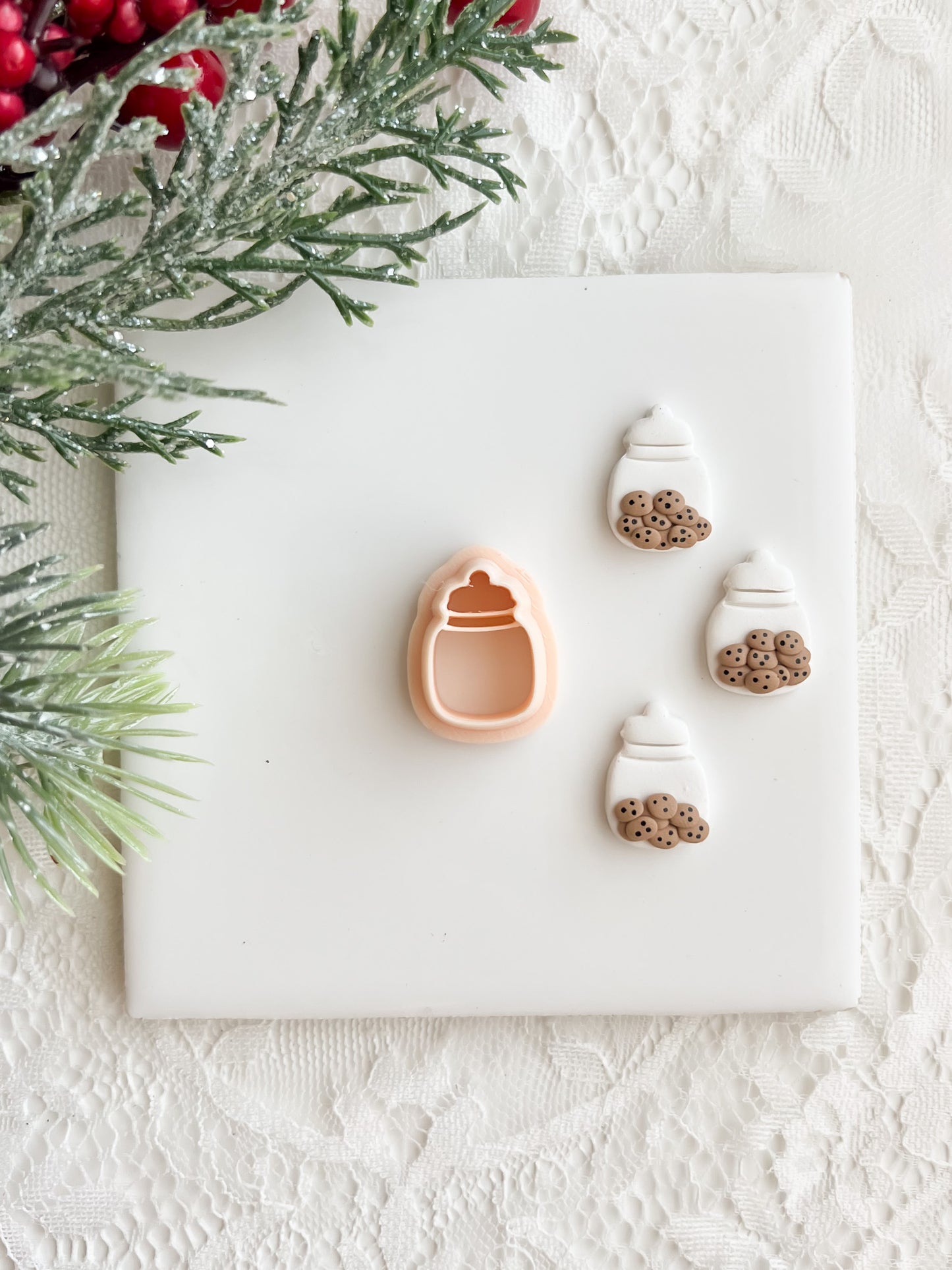 Cookie Jar Clay Cutter | Cookie Jar Polymer Clay Cutter for DIY Baking-Themed Earrings Handmade Jewelry and Fun Kitchen-Inspired Crafts