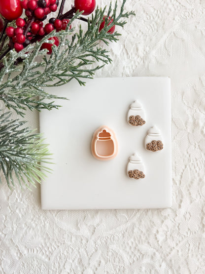 Cookie Jar Clay Cutter | Cookie Jar Polymer Clay Cutter for DIY Baking-Themed Earrings Handmade Jewelry and Fun Kitchen-Inspired Crafts