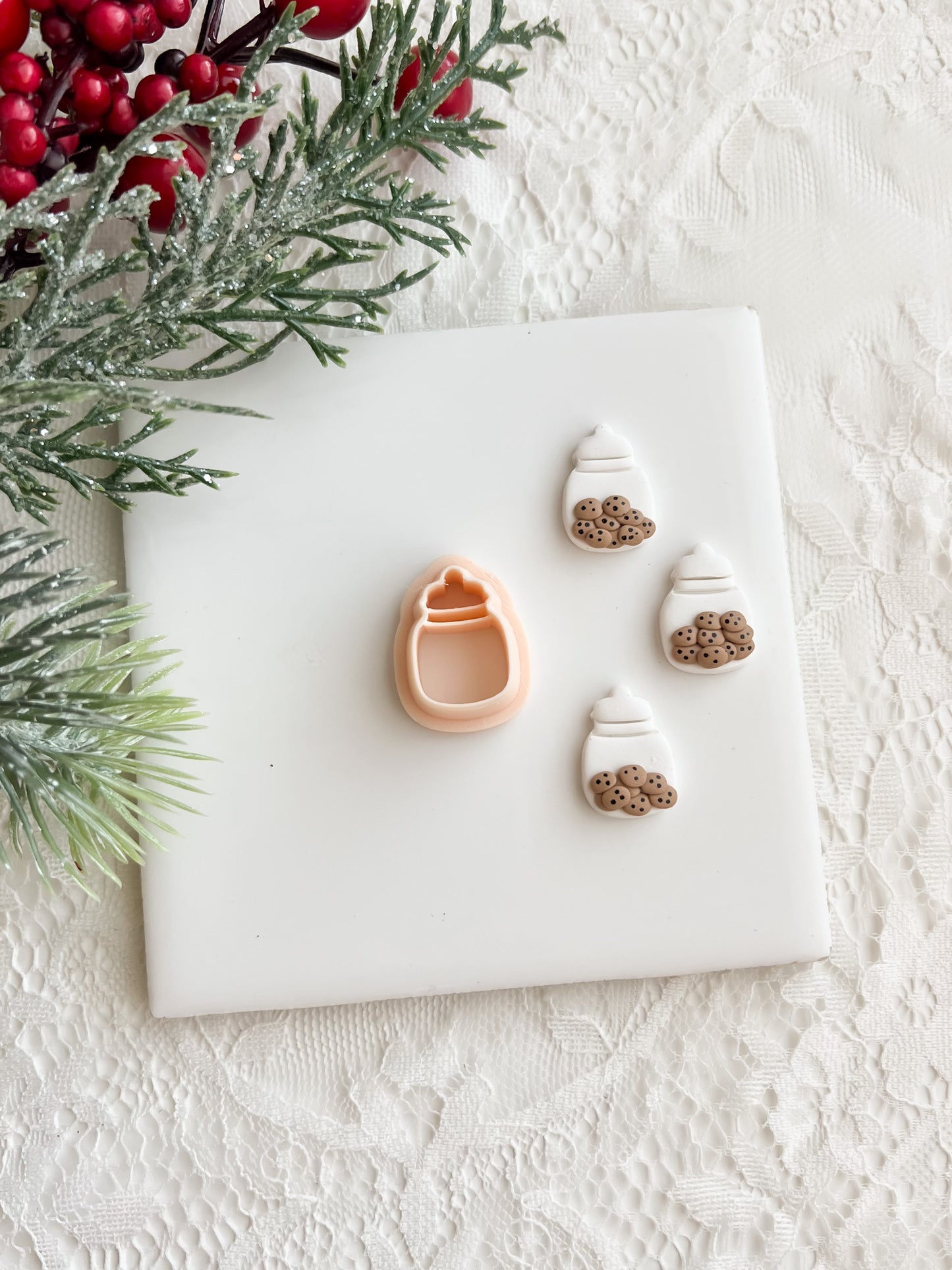 Cookie Jar Clay Cutter | Cookie Jar Polymer Clay Cutter for DIY Baking-Themed Earrings Handmade Jewelry and Fun Kitchen-Inspired Crafts