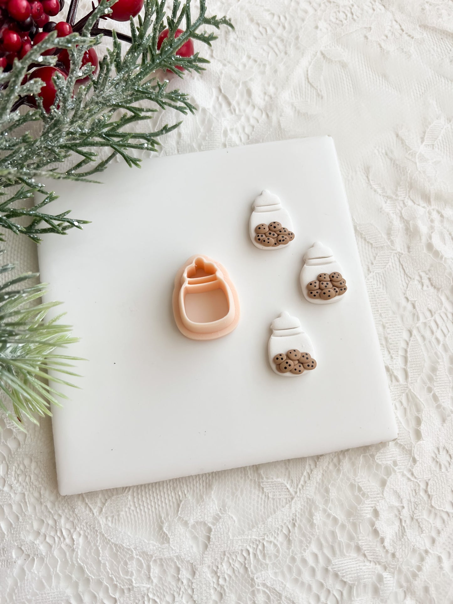 Cookie Jar Clay Cutter | Cookie Jar Polymer Clay Cutter for DIY Baking-Themed Earrings Handmade Jewelry and Fun Kitchen-Inspired Crafts
