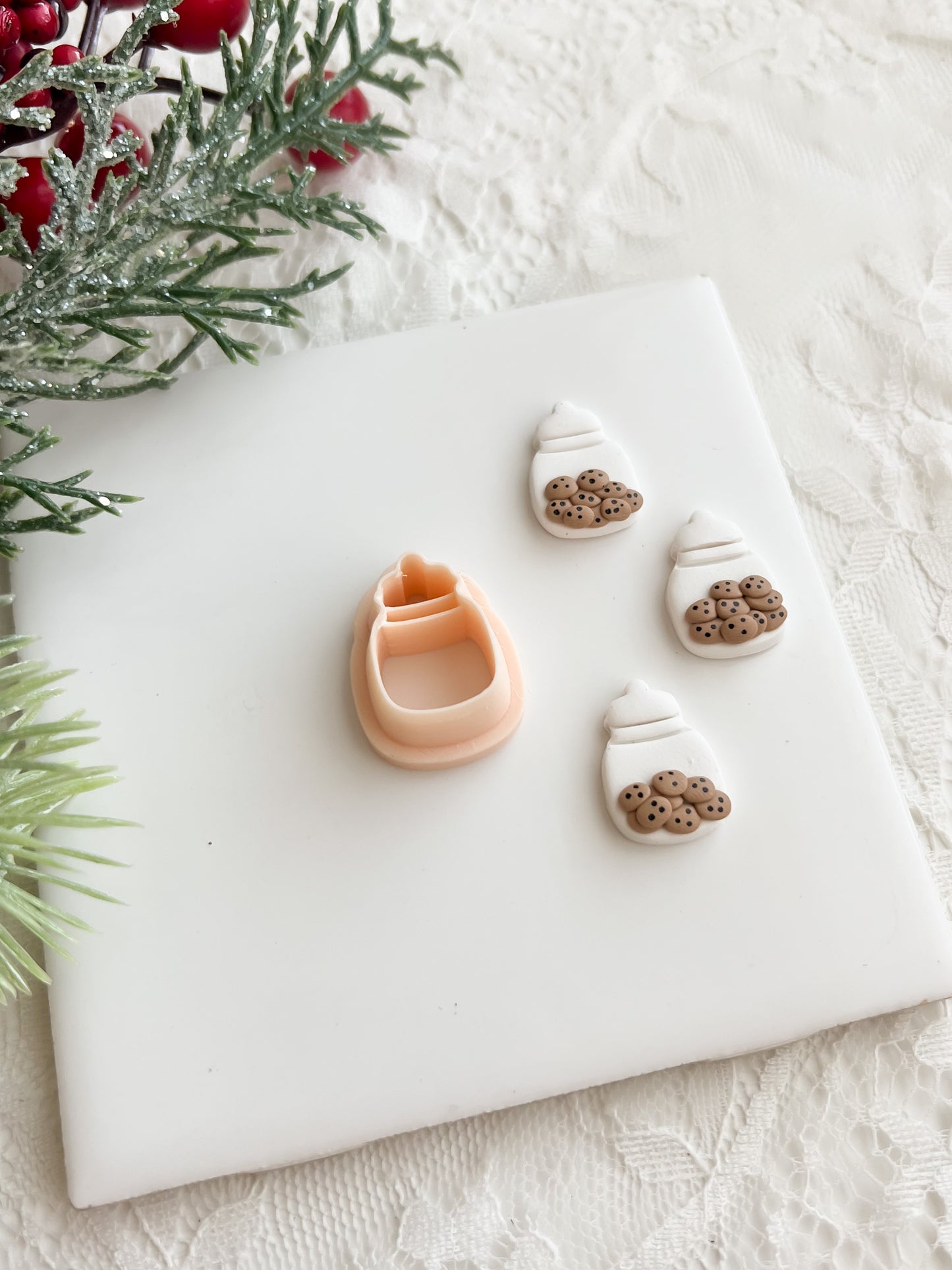 Cookie Jar Clay Cutter | Cookie Jar Polymer Clay Cutter for DIY Baking-Themed Earrings Handmade Jewelry and Fun Kitchen-Inspired Crafts