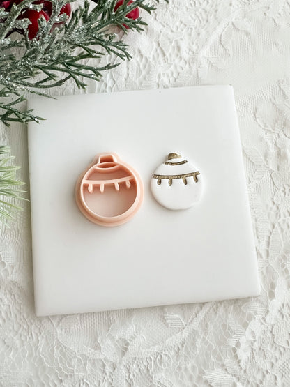 Ornament No. 8 Clay Cutter | Christmas Ornament Polymer Clay Cutter for DIY Earrings and Festive Crafts