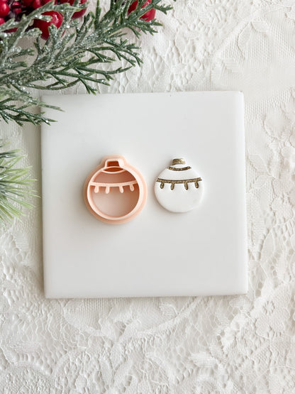 Ornament No. 8 Clay Cutter | Christmas Ornament Polymer Clay Cutter for DIY Earrings and Festive Crafts