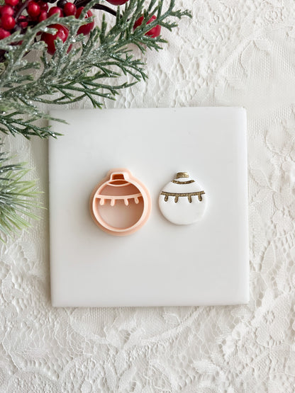 Ornament No. 8 Clay Cutter | Christmas Ornament Polymer Clay Cutter for DIY Earrings and Festive Crafts