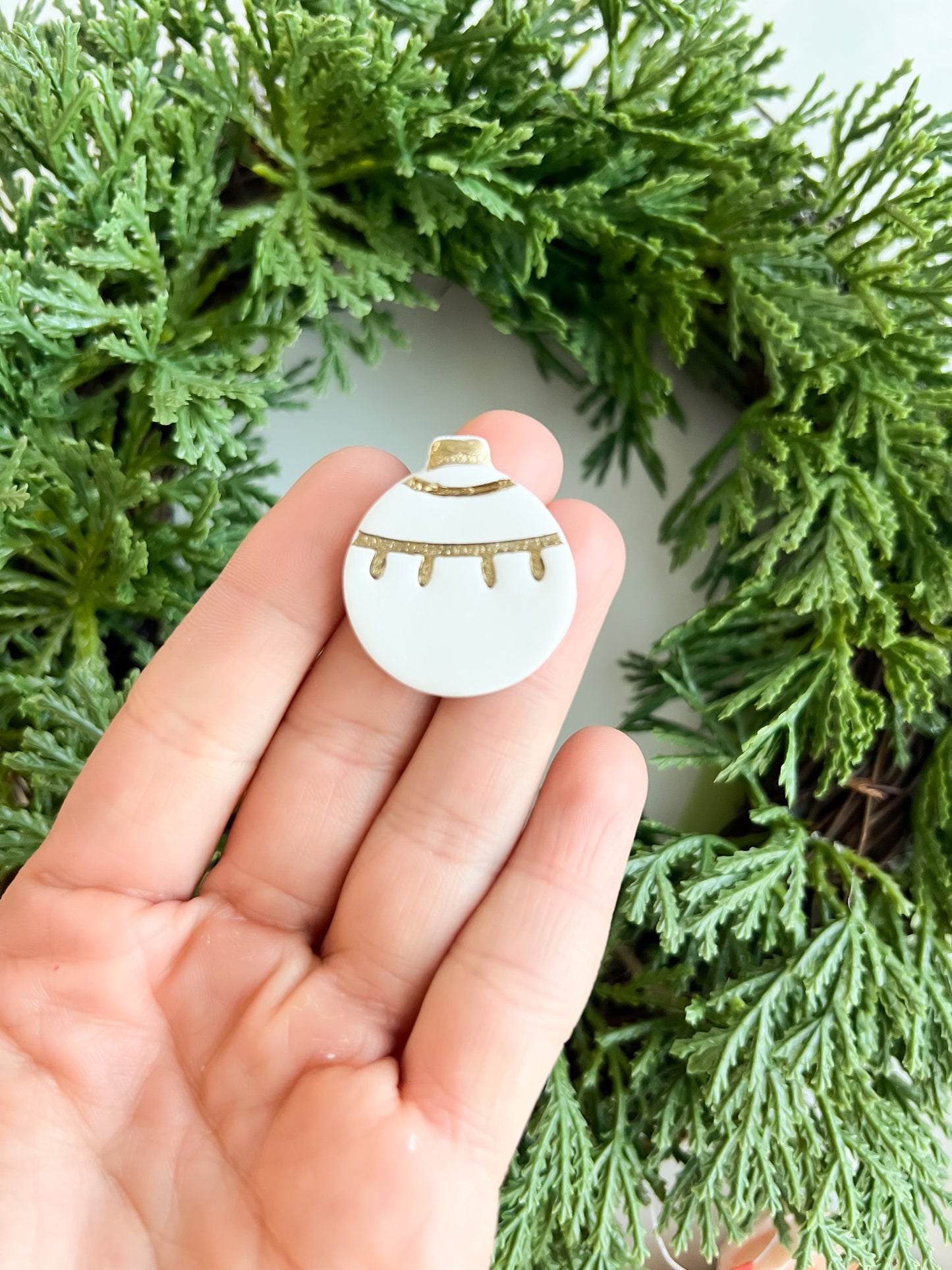 Ornament No. 8 Clay Cutter | Christmas Ornament Polymer Clay Cutter for DIY Earrings and Festive Crafts