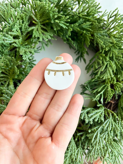Ornament No. 8 Clay Cutter | Christmas Ornament Polymer Clay Cutter for DIY Earrings and Festive Crafts