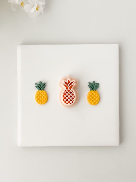 Pineapple Clay Cutter | Pineapple Polymer Clay Cutter for DIY Tropical Earrings Summer Jewelry and Handmade Fruit Accessories