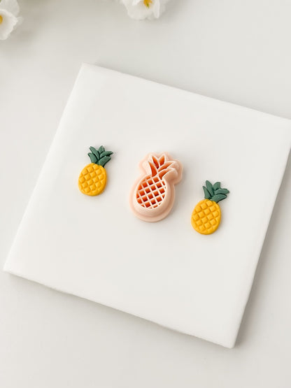 Pineapple Clay Cutter | Pineapple Polymer Clay Cutter for DIY Tropical Earrings Summer Jewelry and Handmade Fruit Accessories