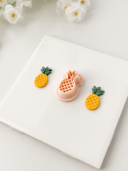 Pineapple Clay Cutter | Pineapple Polymer Clay Cutter for DIY Tropical Earrings Summer Jewelry and Handmade Fruit Accessories