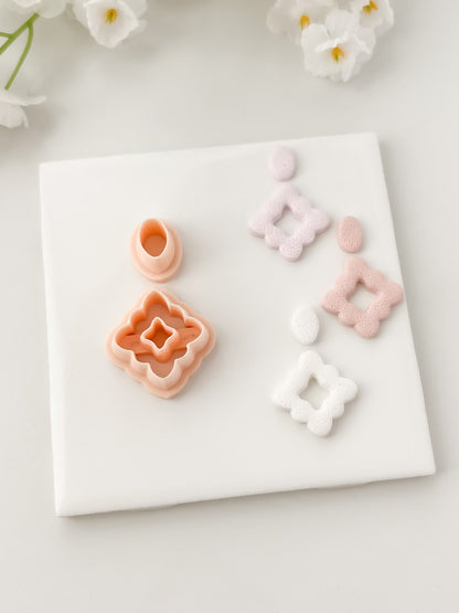Elegant Dangle No. 1 Clay Cutter | Elegant Dangle No. 1 Polymer Clay Cutter for DIY Fashion Earrings Modern-Themed Jewelry and Handmade Statement Accessories