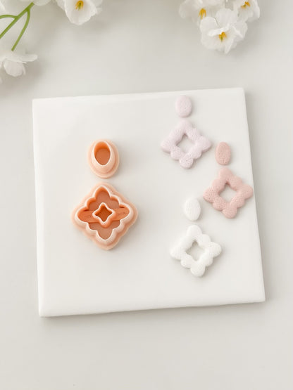 Elegant Dangle No. 1 Clay Cutter | Elegant Dangle No. 1 Polymer Clay Cutter for DIY Fashion Earrings Modern-Themed Jewelry and Handmade Statement Accessories