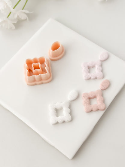 Elegant Dangle No. 1 Clay Cutter | Elegant Dangle No. 1 Polymer Clay Cutter for DIY Fashion Earrings Modern-Themed Jewelry and Handmade Statement Accessories