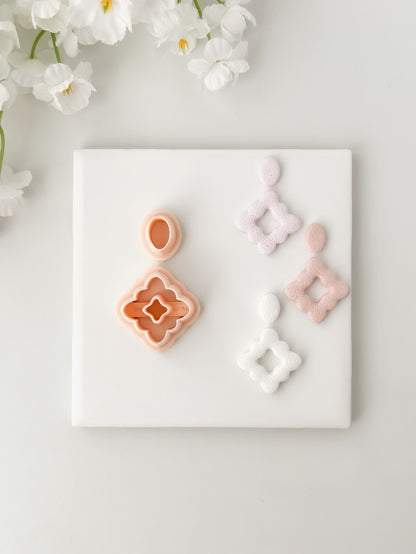 Elegant Dangle No. 1 Clay Cutter | Elegant Dangle No. 1 Polymer Clay Cutter for DIY Fashion Earrings Modern-Themed Jewelry and Handmade Statement Accessories