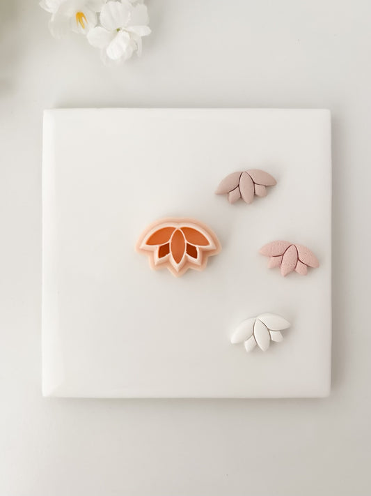 Lotus No. 2 Flower Clay Cutter | Lotus No. 2 Flower Polymer Clay Cutter for DIY Meditation Earrings Nature Jewelry and Handmade Relaxation Accessories