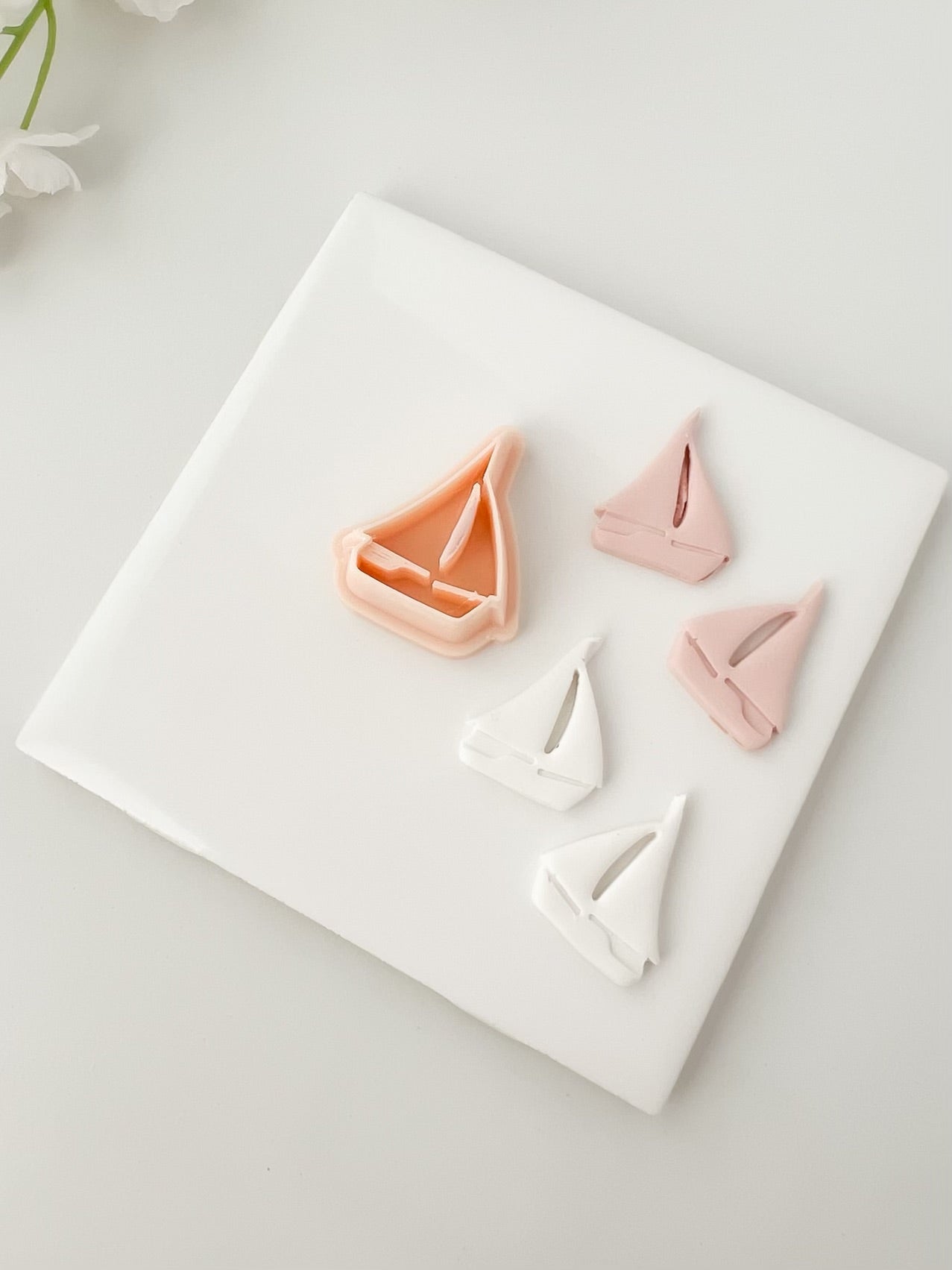 Sailboat Set Clay Cutter | Sailboat Set Polymer Clay Cutter for DIY Nautical Earrings Ocean-Themed Jewelry and Handmade Coastal Accessories