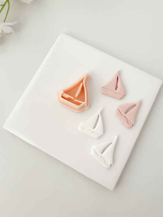 Sailboat Set Clay Cutter | Sailboat Set Polymer Clay Cutter for DIY Nautical Earrings Ocean-Themed Jewelry and Handmade Coastal Accessories