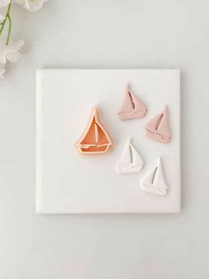 Sailboat Set Clay Cutter | Sailboat Set Polymer Clay Cutter for DIY Nautical Earrings Ocean-Themed Jewelry and Handmade Coastal Accessories