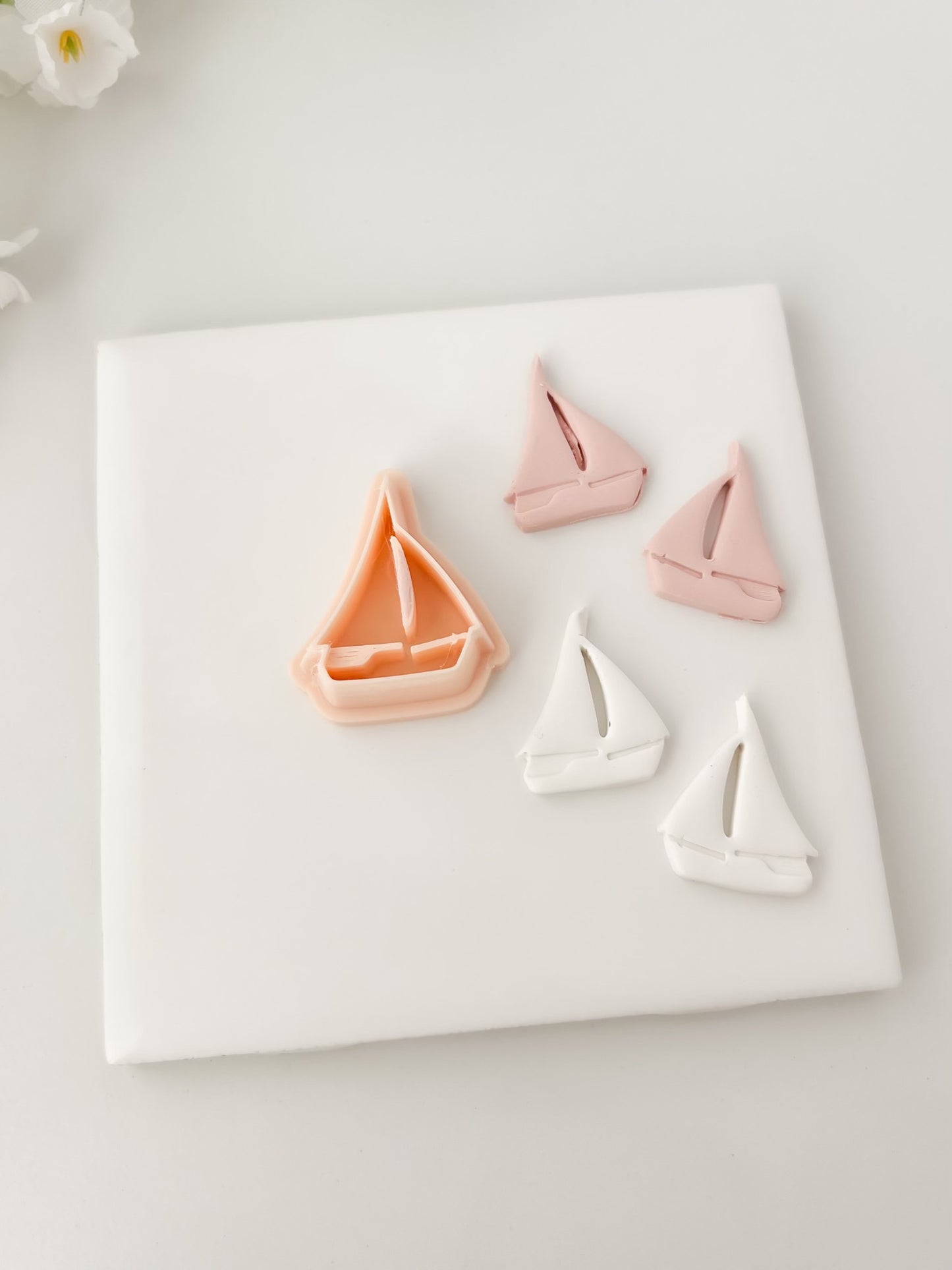 Sailboat Set Clay Cutter | Sailboat Set Polymer Clay Cutter for DIY Nautical Earrings Ocean-Themed Jewelry and Handmade Coastal Accessories
