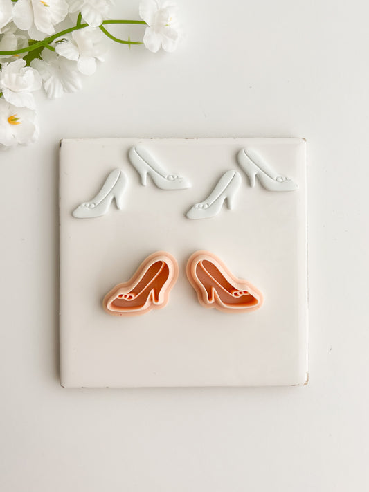 Cinderella Slipper Clay Cutter | Cinderella Slipper Polymer Clay Cutter for DIY Fantasy Earrings Princess-Themed Jewelry and Handmade Cute Accessories