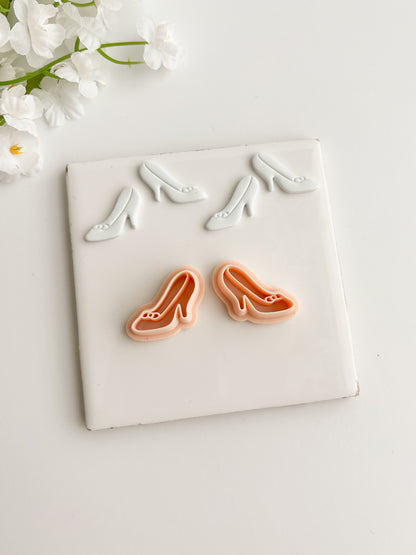 Cinderella Slipper Clay Cutter | Cinderella Slipper Polymer Clay Cutter for DIY Fantasy Earrings Princess-Themed Jewelry and Handmade Cute Accessories