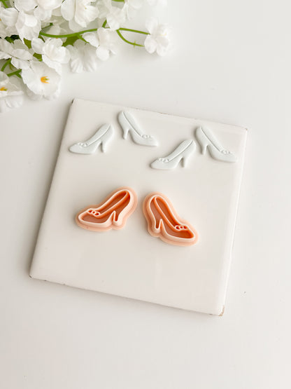 Cinderella Slipper Clay Cutter | Cinderella Slipper Polymer Clay Cutter for DIY Fantasy Earrings Princess-Themed Jewelry and Handmade Cute Accessories