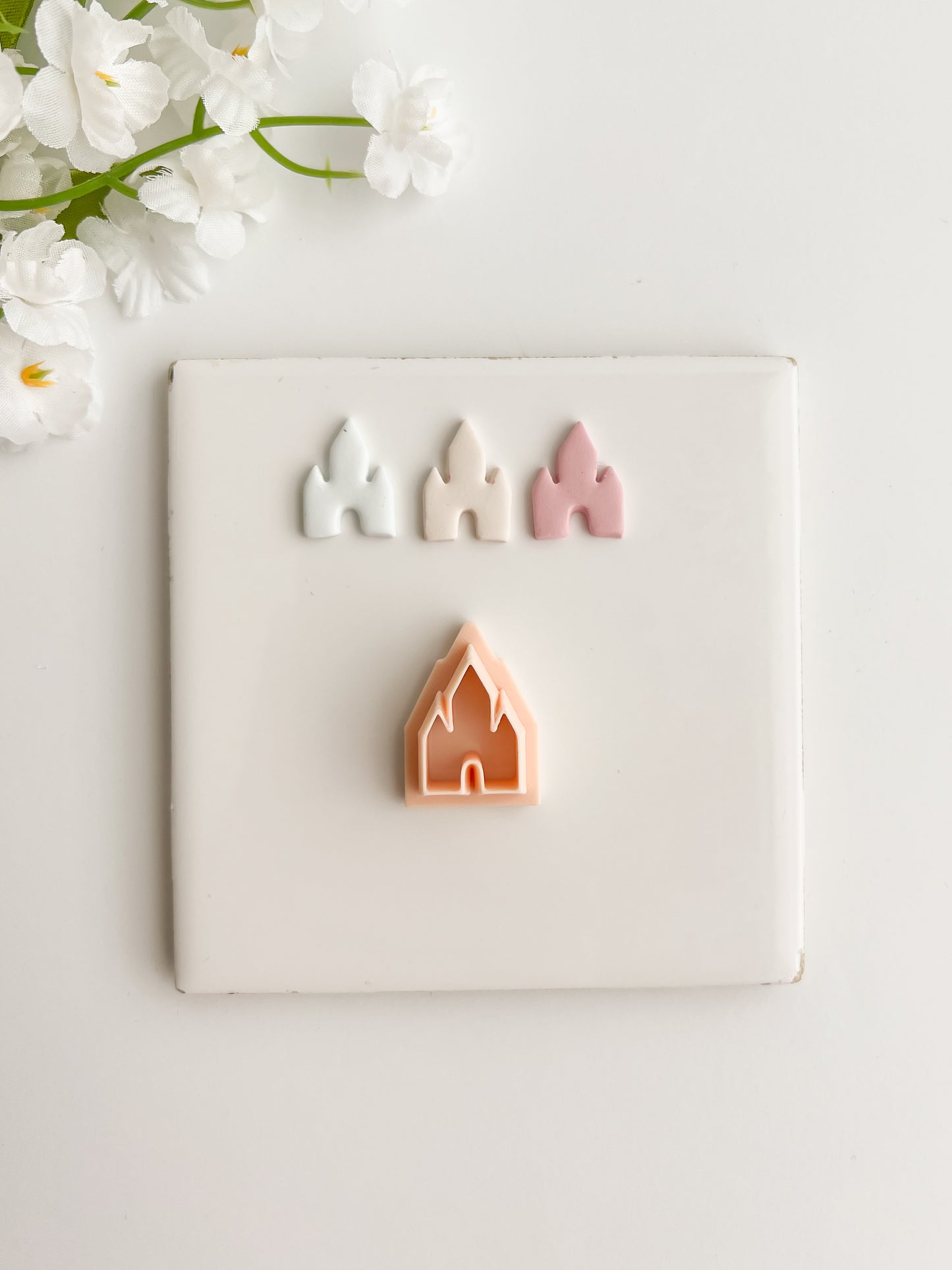 Castle Stud Clay Cutter | Castle Stud Polymer Clay Cutter for DIY Fantasy Earrings Fairytale-Themed Jewelry and Handmade Elegant Accessories