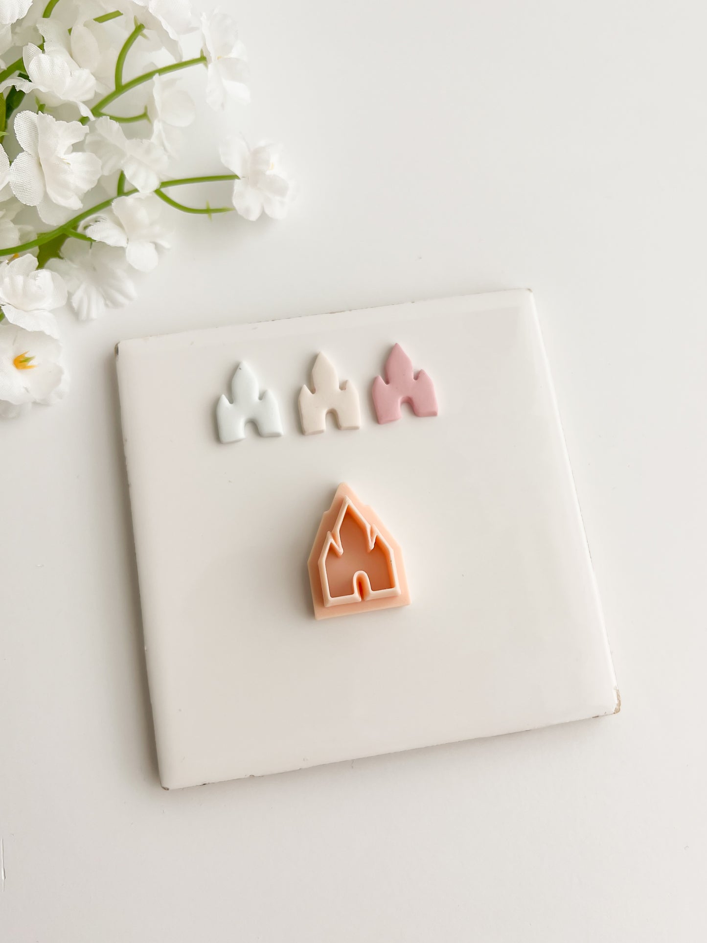 Castle Stud Clay Cutter | Castle Stud Polymer Clay Cutter for DIY Fantasy Earrings Fairytale-Themed Jewelry and Handmade Elegant Accessories