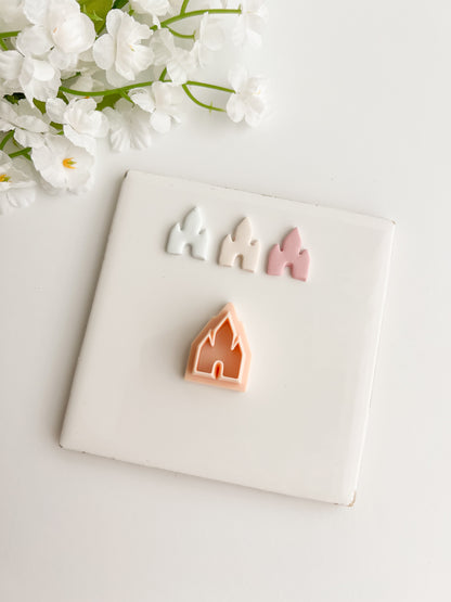 Castle Stud Clay Cutter | Castle Stud Polymer Clay Cutter for DIY Fantasy Earrings Fairytale-Themed Jewelry and Handmade Elegant Accessories
