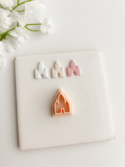 Castle Stud Clay Cutter | Castle Stud Polymer Clay Cutter for DIY Fantasy Earrings Fairytale-Themed Jewelry and Handmade Elegant Accessories