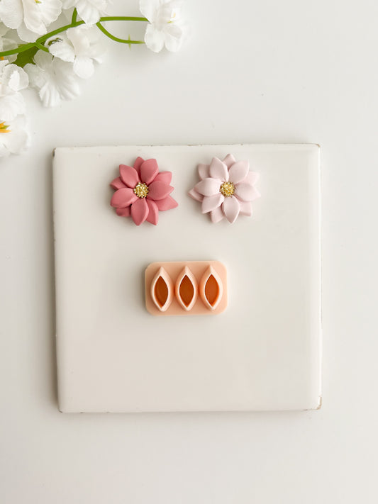 Petal Cluster Set No. 2 Clay Cutter | Petal Cluster Set No. 2 Polymer Clay Cutter for DIY Floral Earrings Nature-Themed Jewelry and Handmade Elegant Accessories